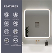 Elegant Kitchen and Bath 36 Round Led Front & Backlit Wall Mirror in Satin Gold