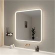 Elegant Kitchen and Bath 36 Round Led Front & Backlit Wall Mirror in Satin Gold