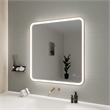 Elegant Kitchen and Bath 36 Round Led Front & Backlit Wall Mirror in Satin Gold