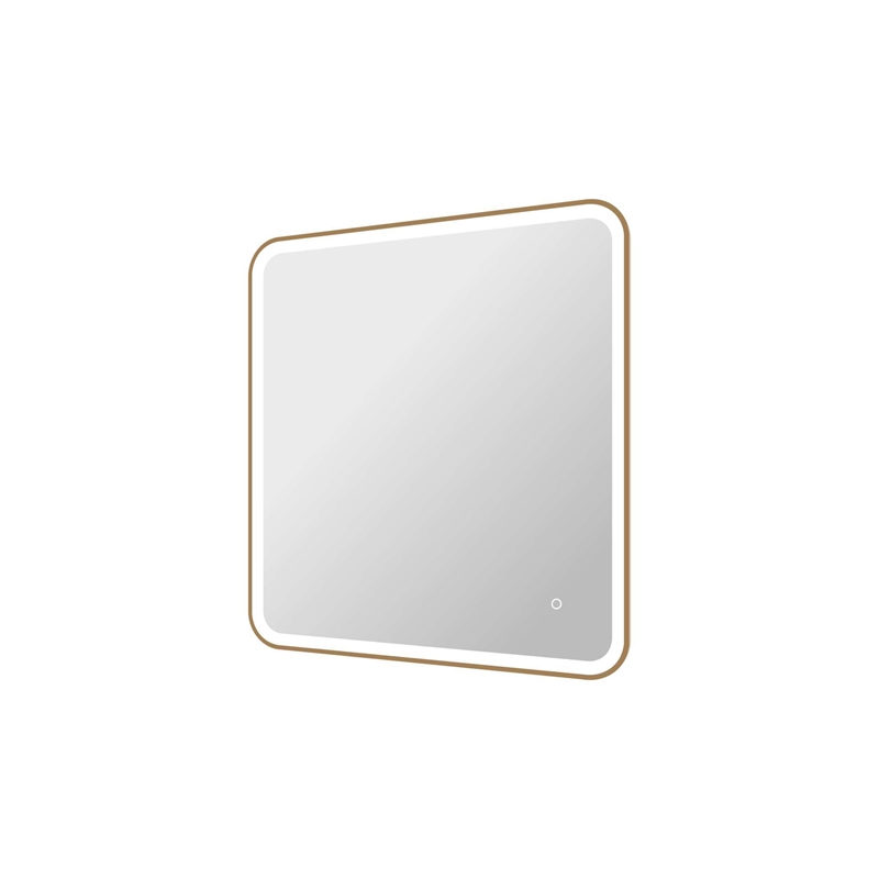 Elegant Kitchen and Bath 36 Round Led Front & Backlit Wall Mirror in Satin Gold