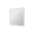 Elegant Kitchen and Bath 36 Round Led Front & Backlit Wall Mirror in Satin Gold
