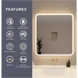Elegant Kitchen and Bath 36 Round Led Front & Backlit Wall Mirror in Satin Gold