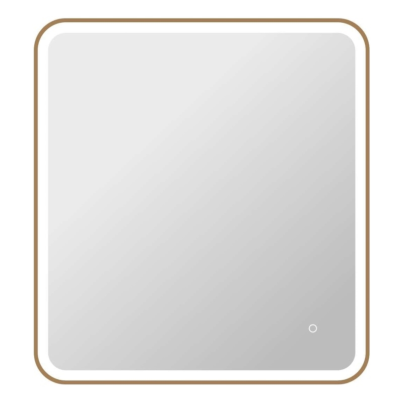 Elegant Kitchen and Bath 36 Round Led Front & Backlit Wall Mirror in Satin Gold