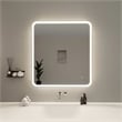 Elegant Kitchen and Bath 36 Round Led Front and Backlit Wall Mirror in Silver