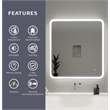 Elegant Kitchen and Bath 36 Round Led Front and Backlit Wall Mirror in Silver