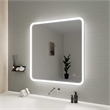 Elegant Kitchen and Bath 36 Round Led Front and Backlit Wall Mirror in Silver