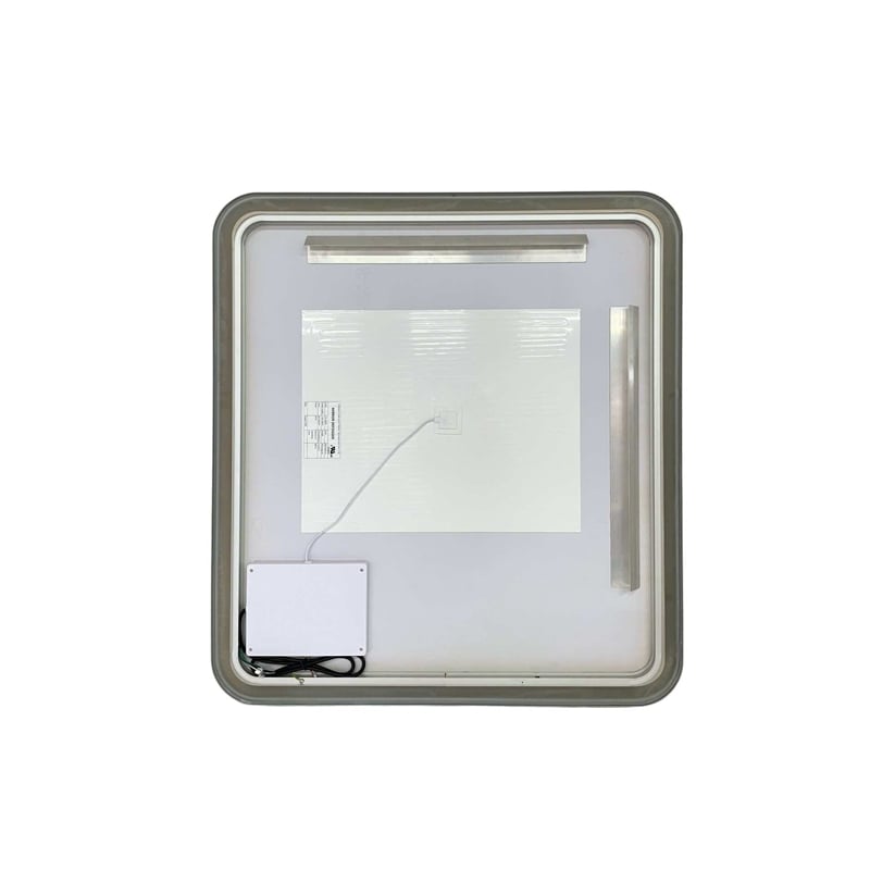 Elegant Kitchen and Bath 36 Round Led Front and Backlit Wall Mirror in Silver