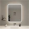 Elegant Kitchen and Bath 42 Round Led Front and Backlit Wall Mirror in Black