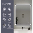 Elegant Kitchen and Bath 42 Round Led Front and Backlit Wall Mirror in Black