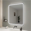 Elegant Kitchen and Bath 42 Round Led Front and Backlit Wall Mirror in Black