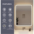 Elegant Kitchen and Bath 42 Round Led Front and Backlit Wall Mirror in Black