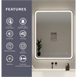 Elegant Kitchen and Bath 42 Round Led Front and Backlit Wall Mirror in Black