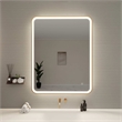 Elegant Kitchen and Bath 42 Round Led Front & Backlit Wall Mirror in Satin Gold