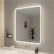 Elegant Kitchen and Bath 42 Round Led Front & Backlit Wall Mirror in Satin Gold