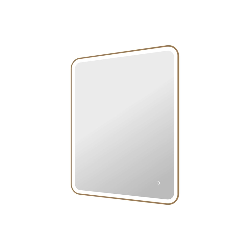 Elegant Kitchen and Bath 42 Round Led Front & Backlit Wall Mirror in Satin Gold