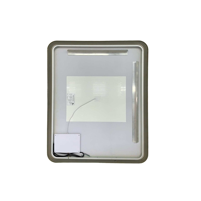 Elegant Kitchen and Bath 42 Round Led Front & Backlit Wall Mirror in Satin Gold