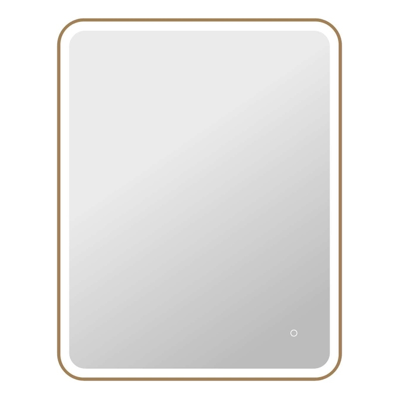 Elegant Kitchen and Bath 42 Round Led Front & Backlit Wall Mirror in Satin Gold