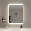 Elegant Kitchen and Bath 42 Round Led Front and Backlit Wall Mirror in Silver