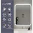 Elegant Kitchen and Bath 42 Round Led Front and Backlit Wall Mirror in Silver