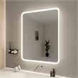 Elegant Kitchen and Bath 42 Round Led Front and Backlit Wall Mirror in Silver