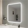 Elegant Kitchen and Bath 42 Round Led Front and Backlit Wall Mirror in Silver