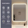Elegant Kitchen and Bath 42 Round Led Front and Backlit Wall Mirror in Silver
