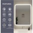 Elegant Kitchen and Bath 42 Round Led Front and Backlit Wall Mirror in Silver