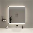 Elegant Kitchen and Bath 36 Round Led Front and Backlit Wall Mirror in Black