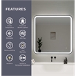 Elegant Kitchen and Bath 36 Round Led Front and Backlit Wall Mirror in Black