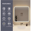 Elegant Kitchen and Bath 36 Round Led Front and Backlit Wall Mirror in Black