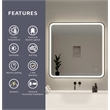 Elegant Kitchen and Bath 36 Round Led Front and Backlit Wall Mirror in Black