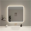 Elegant Kitchen and Bath 36 Round Led Front & Backlit Wall Mirror in Satin Gold