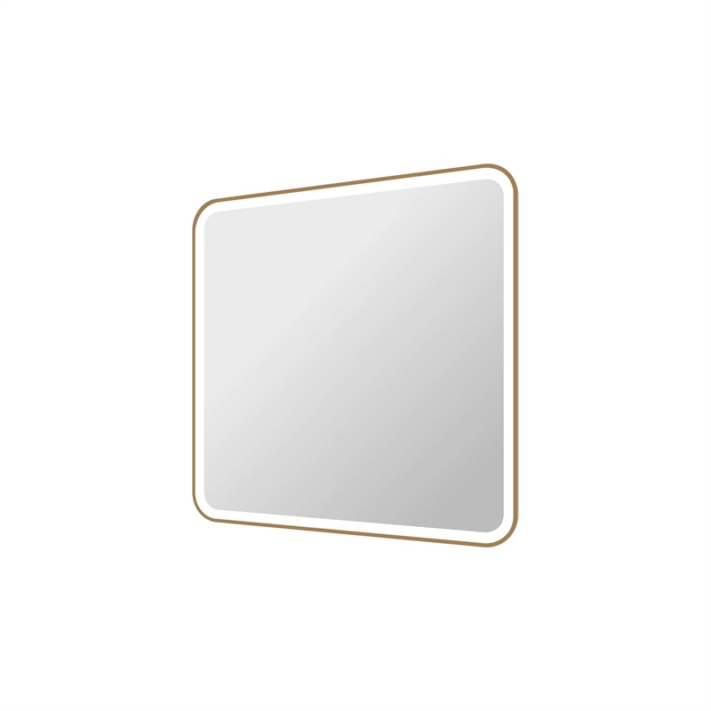 Elegant Kitchen and Bath 36 Round Led Front & Backlit Wall Mirror in Satin Gold