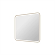 Elegant Kitchen and Bath 36 Round Led Front & Backlit Wall Mirror in Satin Gold