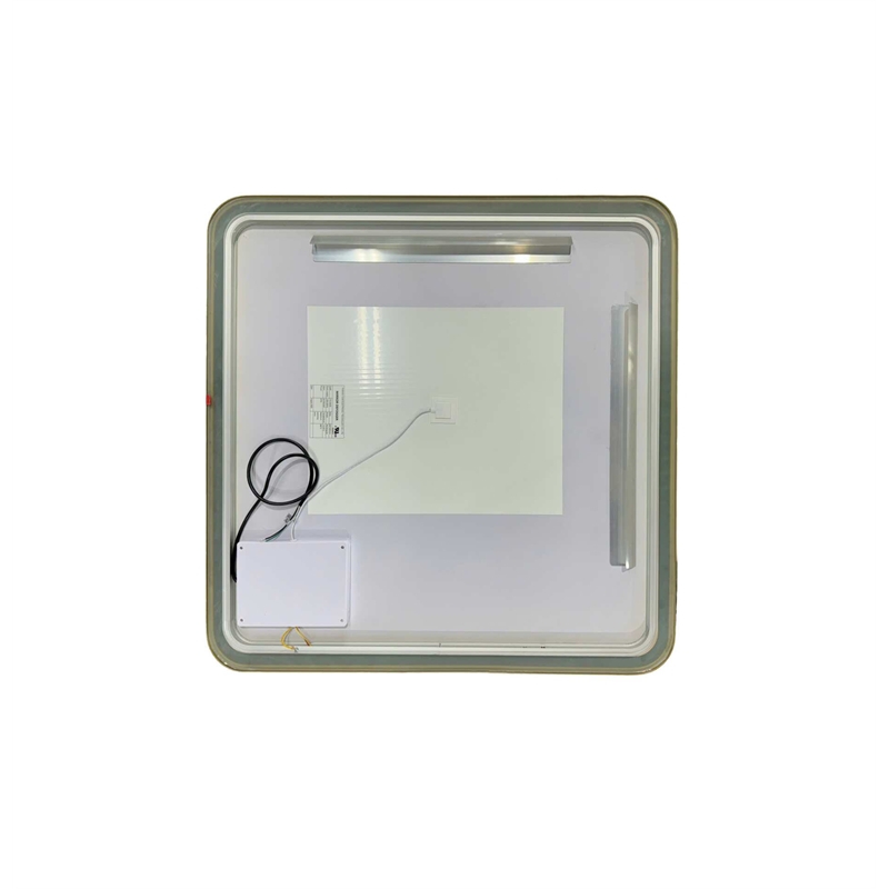 Elegant Kitchen and Bath 36 Round Led Front & Backlit Wall Mirror in Satin Gold