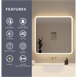 Elegant Kitchen and Bath 36 Round Led Front & Backlit Wall Mirror in Satin Gold