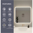 Elegant Kitchen and Bath 36 Round Led Front & Backlit Wall Mirror in Satin Gold