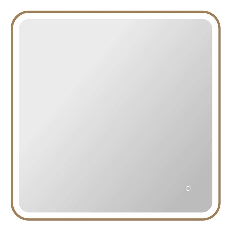 Elegant Kitchen and Bath 36 Round Led Front & Backlit Wall Mirror in Satin Gold