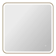 Elegant Kitchen and Bath 36 Round Led Front & Backlit Wall Mirror in Satin Gold