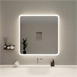 Elegant Kitchen and Bath 36 Round Led Front and Backlit Wall Mirror in Silver
