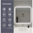 Elegant Kitchen and Bath 36 Round Led Front and Backlit Wall Mirror in Silver