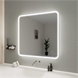 Elegant Kitchen and Bath 36 Round Led Front and Backlit Wall Mirror in Silver