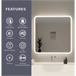 Elegant Kitchen and Bath 36 Round Led Front and Backlit Wall Mirror in Silver