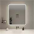 Elegant Kitchen and Bath 42 Round Led Front and Backlit Wall Mirror in Black