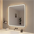 Elegant Kitchen and Bath 42 Round Led Front and Backlit Wall Mirror in Black