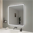 Elegant Kitchen and Bath 42 Round Led Front and Backlit Wall Mirror in Black