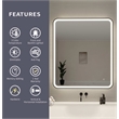 Elegant Kitchen and Bath 42 Round Led Front and Backlit Wall Mirror in Black