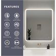 Elegant Kitchen and Bath 42 Round Led Front & Backlit Wall Mirror in Satin Gold