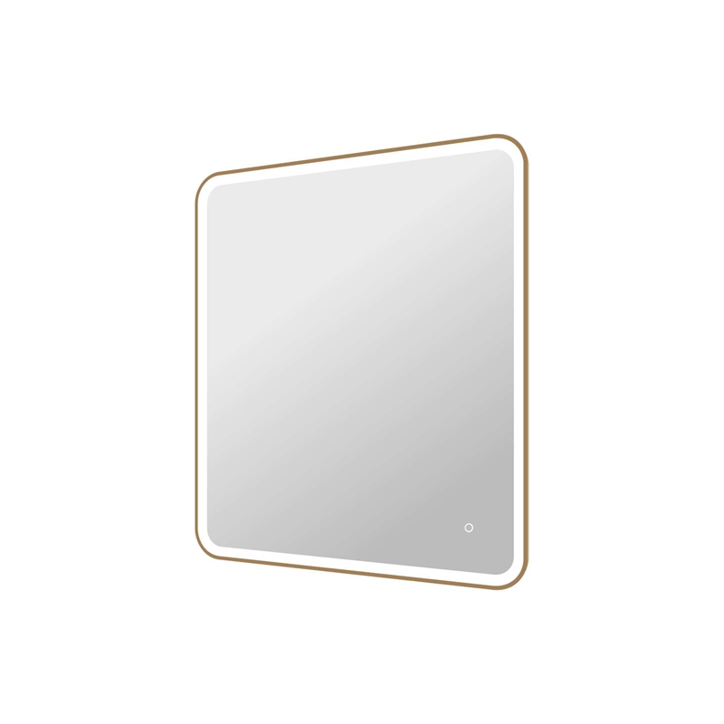 Elegant Kitchen and Bath 42 Round Led Front & Backlit Wall Mirror in Satin Gold