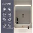 Elegant Kitchen and Bath 42 Round Led Front & Backlit Wall Mirror in Satin Gold